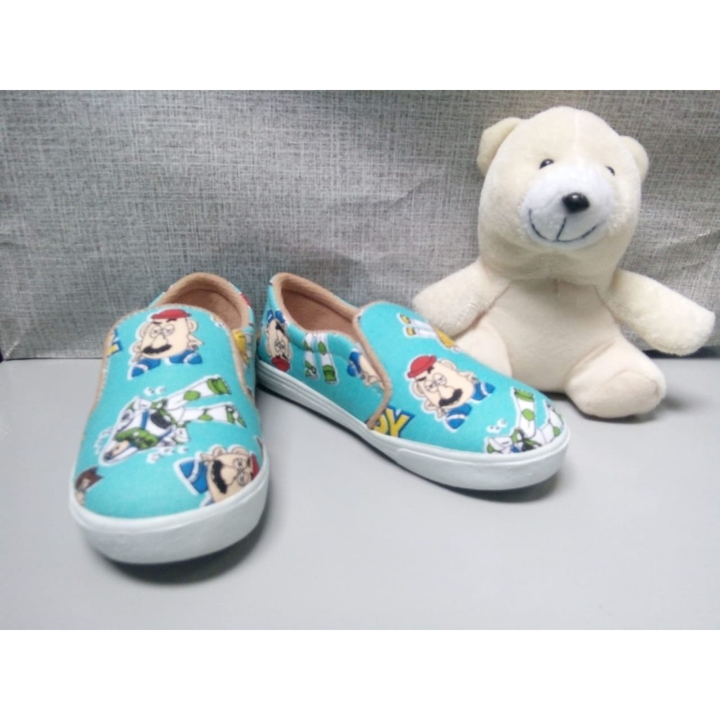 Sepatu Anak Slip On Motif Kartun Toy Story