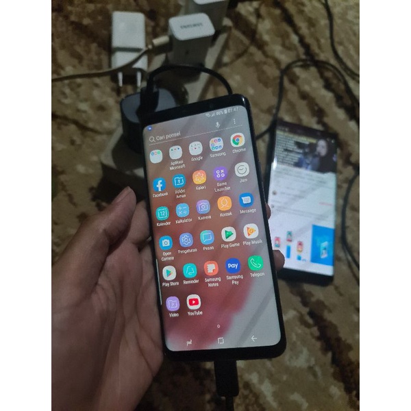 lcd samsung s9 biasa mulus minus ringan