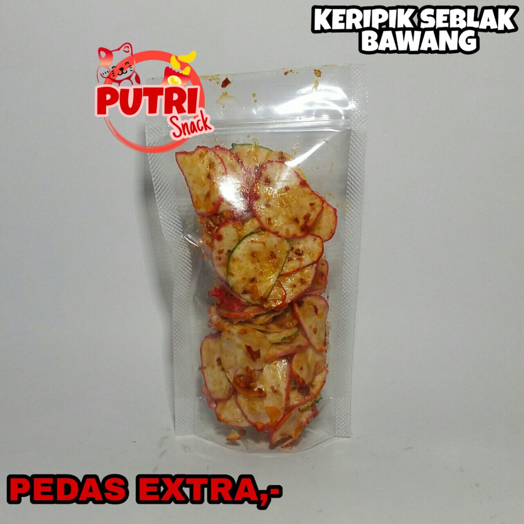 Keripik Seblak Kering Bawang Pedas Extra &amp; Biasa 80gr