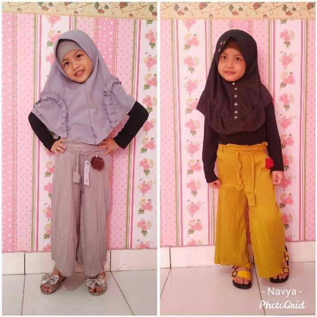 CELANA KULOT PLISKET ANAK 4-14TAHUN/CELANA KULOT PLISKET ANAK PEREMPUAN/KULOT PLISKET ANAK
