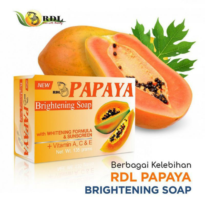 sabun pepaya RDL Original 135gram/sabun RDL Pepaya 135gram