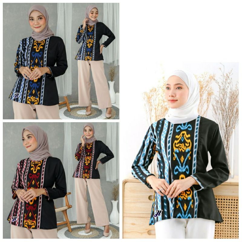 atasan batik model baru batik wanita moderen M l xl