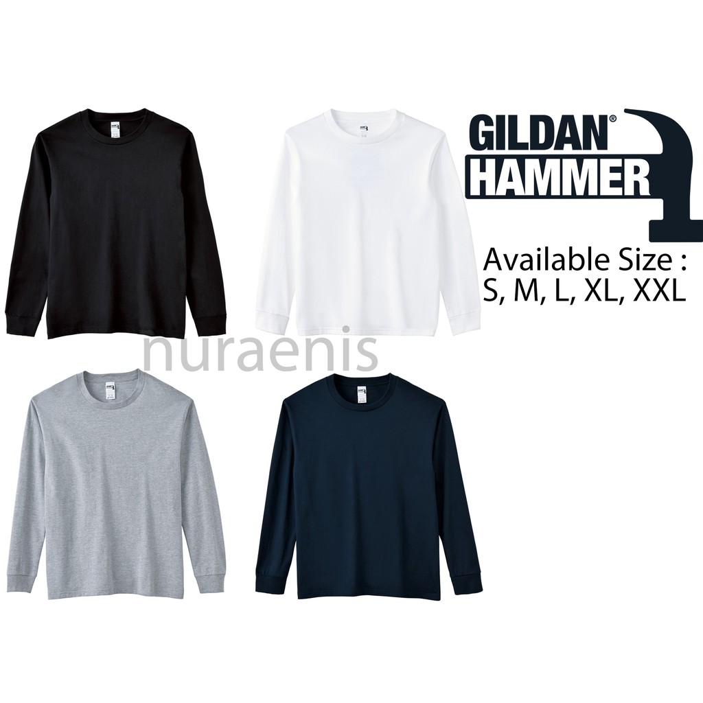  Kaos  Polos  Lengan Panjang Gildan Hammer  HA40 Hammer  