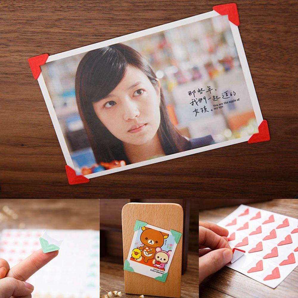[Elegan] Stiker Sudut DIY 14warna Dekorasi Rumah Kraft Paper Vintage Scrapbook Sticker