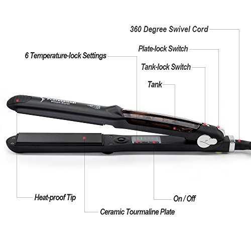 Catokan Pelurus Rambut Steam Profesional Steam Flat Iron Steam Straighteners for Hair