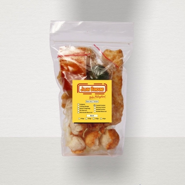 

Baso Aci Cuanki Instan bandung (TIDAK PAKE Bakso Aci) Bakso Aci JA