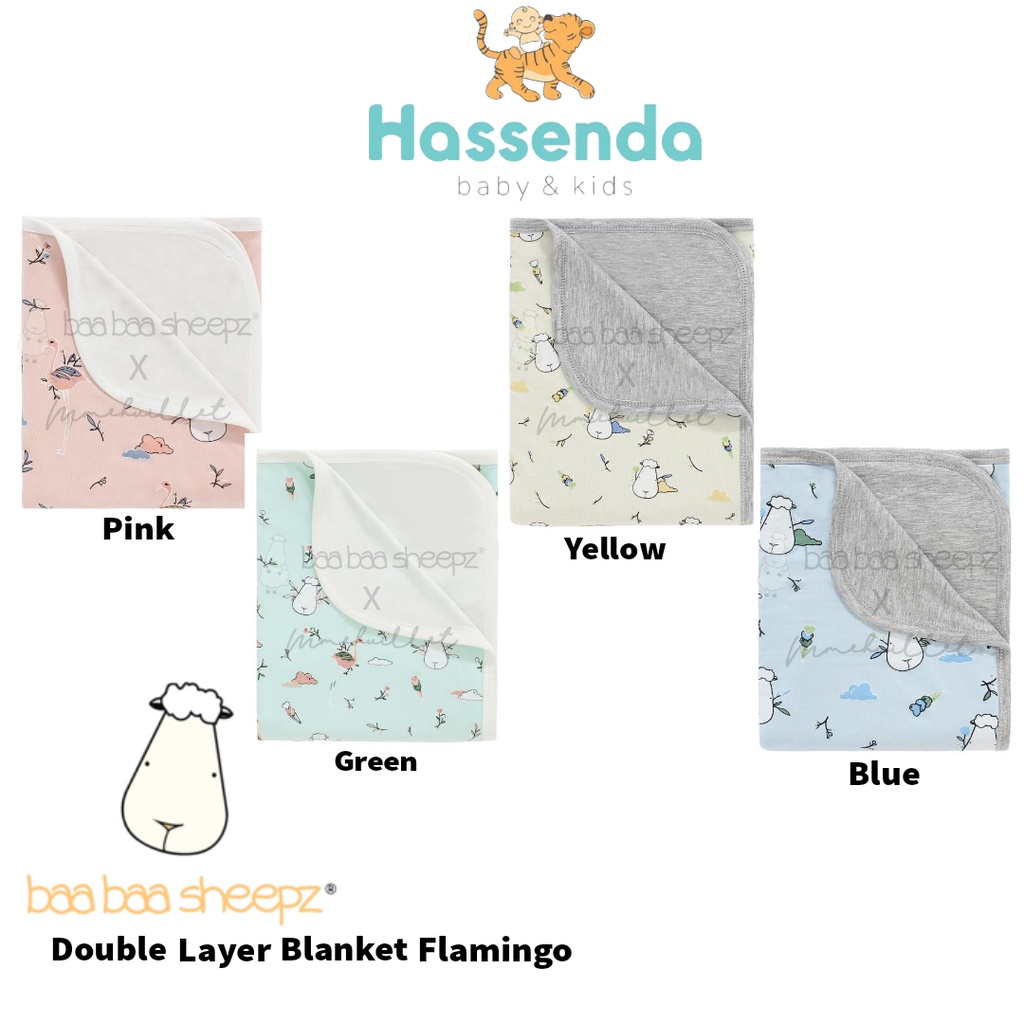 Baabaasheepz Double Layer Blanket Flamingo/Selimut