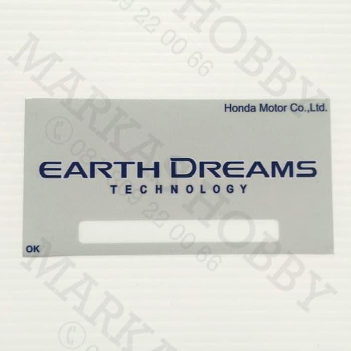 Stiker / Sticker Honda Earth Dreams Quality Control  ( Tempel Dalam )