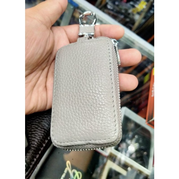 Dompet Hardcase Remote keyless Gantungan kunci Mobil Kulit asli polos tanpa merk tanpa logo