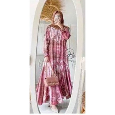 Gamis batik Lidya motif jumputan lariss