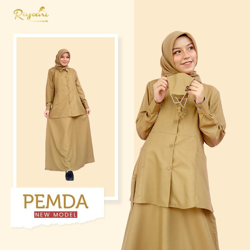 Baju Kerja - Gamis Pemda - Gamis Uniform Series Pemda Ori by Riyani