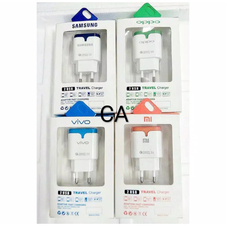 TC T002 /CHARGER BRANDED NEW 3,8A 2USB  MICRO USB/V8/CASAN/CAS HP XIOAMI OPPO VIVO SAMSUNG