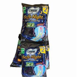 CHARM SAFE NIGHT ISI2 UKURAN 290mm KEMASAN SACHET. eceran
