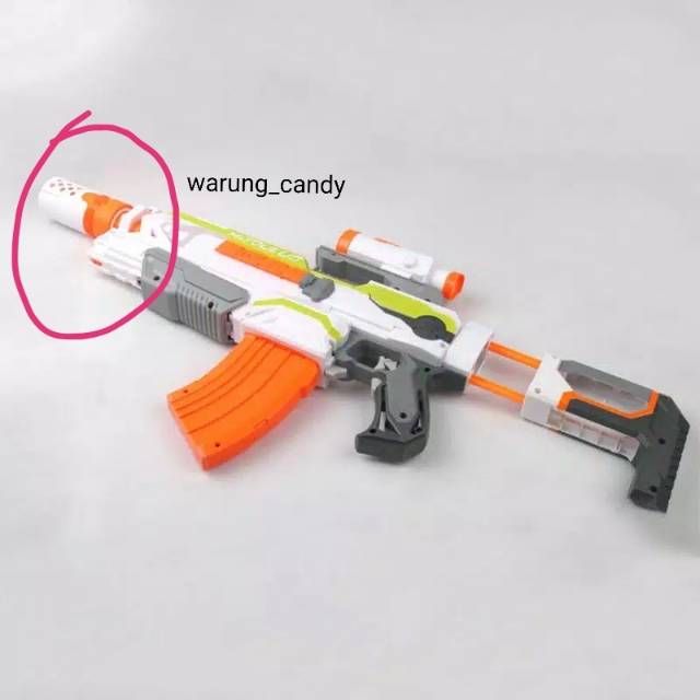 Peredam suara pistol nerf / silencer barrel for nerf