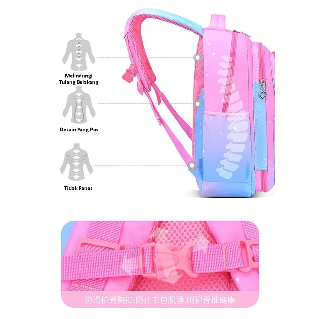 YX20203-17&quot; Ransel Tas Anak Sekolah Perempuan Backpack Impor TAS SEKOLAH TAS RANSEL ANAK TAS ANAK TAS SEKOLAH ANAK TAS ANAK TK TAS RANSEL SEKOLAH TAS MODEL PINTU KULKAS