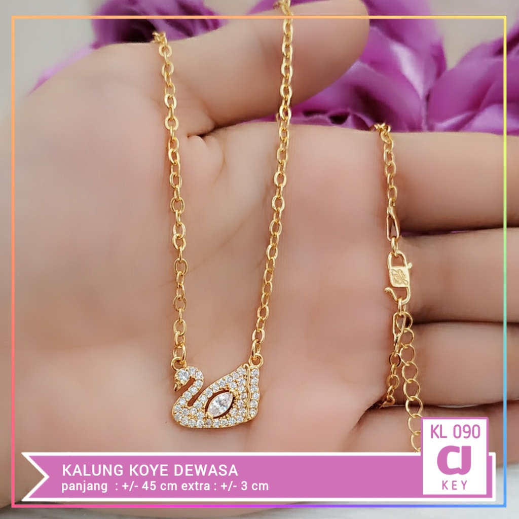 Kalung xuping kalung dewasa koye angsa permata cantik perhiasan lapis emas gold KL 090