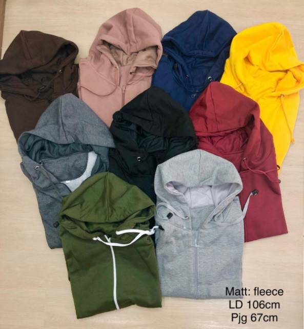 Meira Plain Premium Jacket - bahan fleece