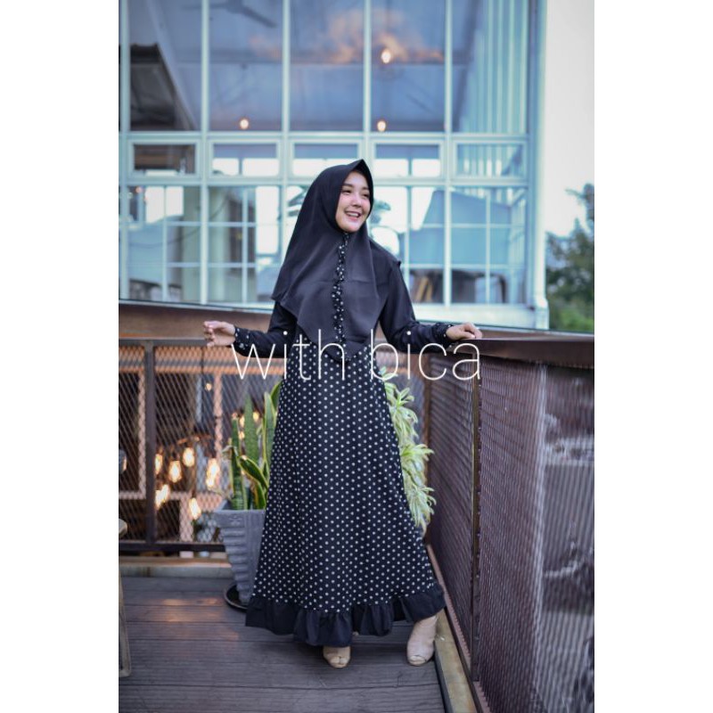 Asofa Dress | Varian Black | Collection Hijab Style | Gamis Busui Friendly |