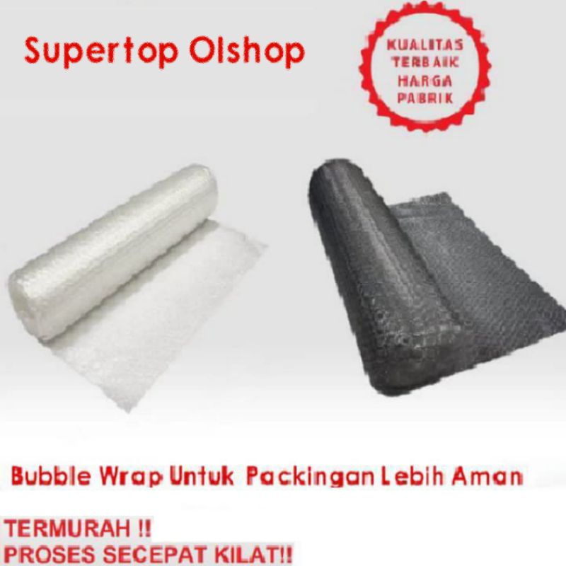 Bubble Wrap Hitam &amp; Putih untuk Packing per 1 pcs barang⭐ Supertop⭐