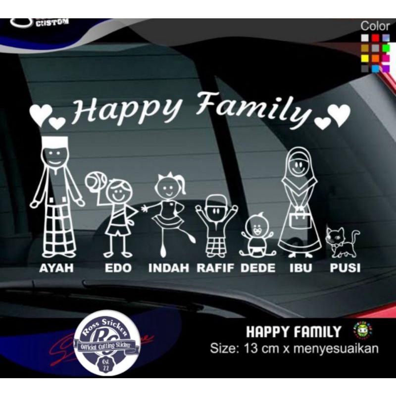 

sticker Happy Family #stikerhappyfamily #stickercutting #stickercustom