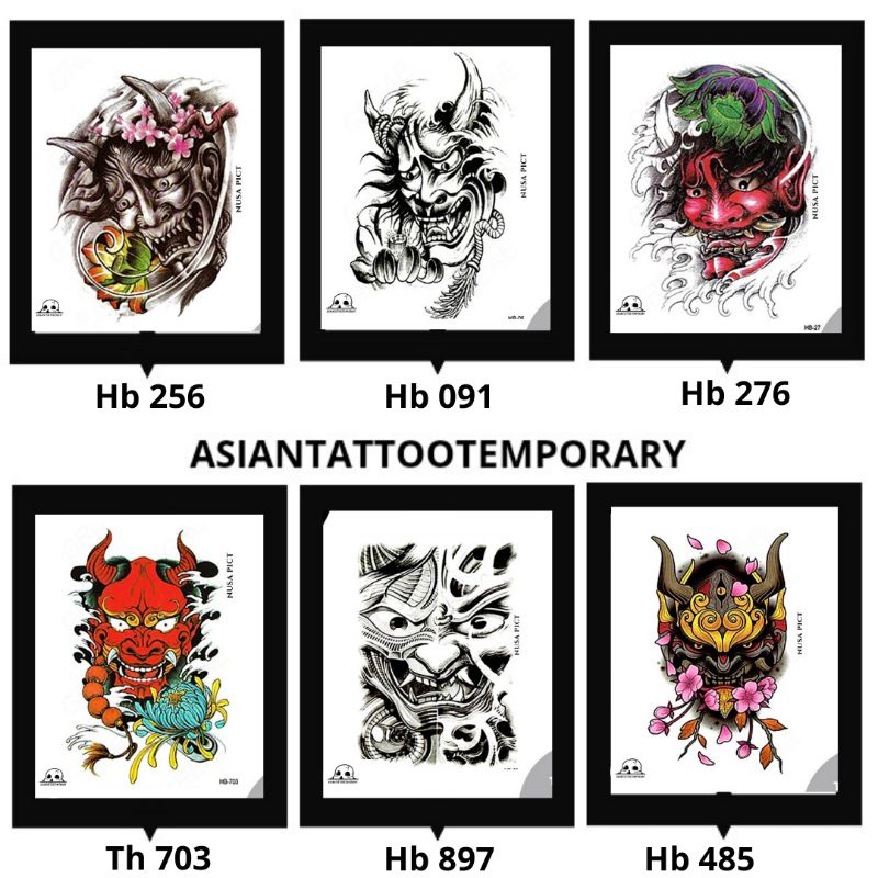 &quot;TOPENG ONI MASK&quot; YAKUZA TATO mitologi JEPANG TEMPORER ASIANTATTO