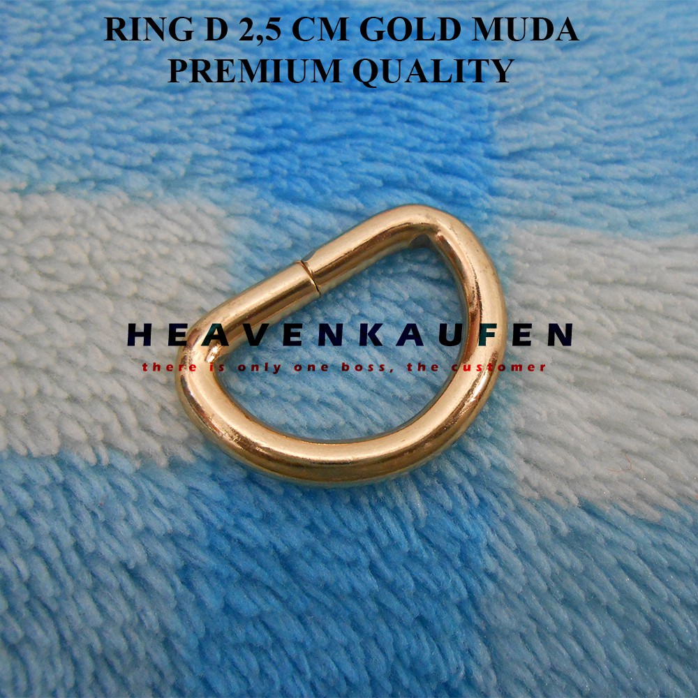 Ring D Tas 2,5 cm Gold Muda / Emas Muda Premium Quality