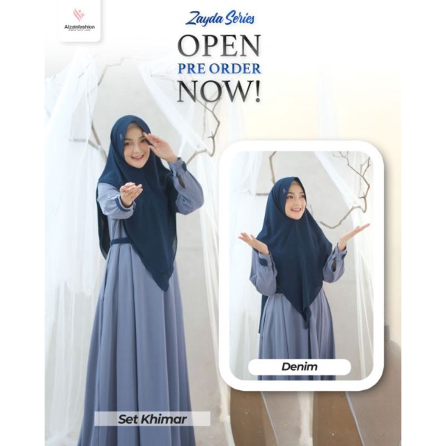 ZAYDA SERIES ORI AL ZAHIN FASHION SET KHIMAR / GAMIS SET HIJAB ZAYDA SERIES IMPORT / GAMIS LEBARAN C