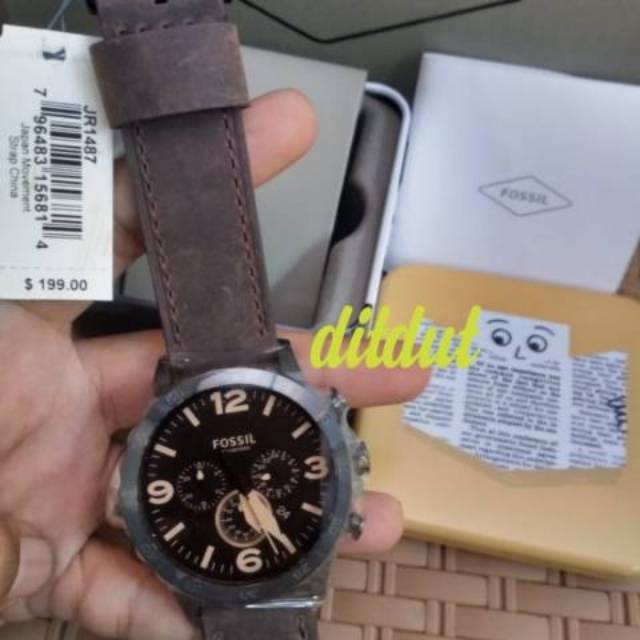 FOSSIL JR1487 1487 ORIGINAL-JAM TANGAN PRIA - CHRONOGRAPH PLUSBOXTIN