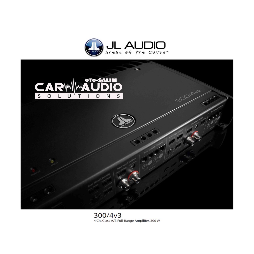 JL Audio Slash 300/4v3 Digital Class AB 4-Channel Fullrange Amplifier 300W