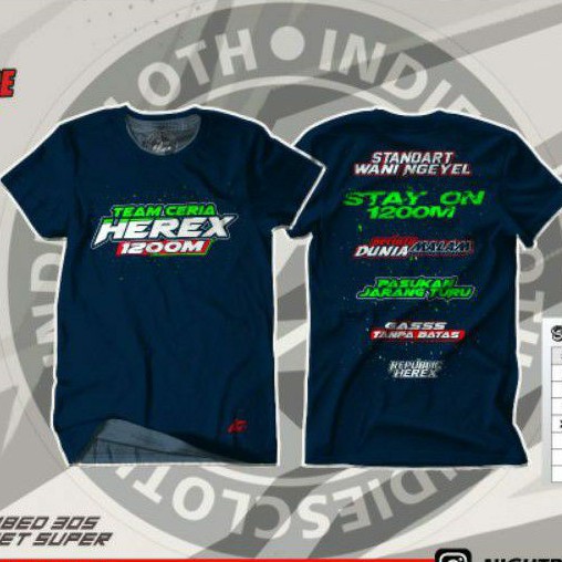 KAOS HEREX BALAP TEAM CERIA 1200M KAOS RACING KAOS CUSTOM