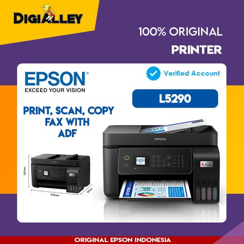 Printer Epson L5290 / L 5290 WiFi All in One Printer + ADF Pengganti L5190