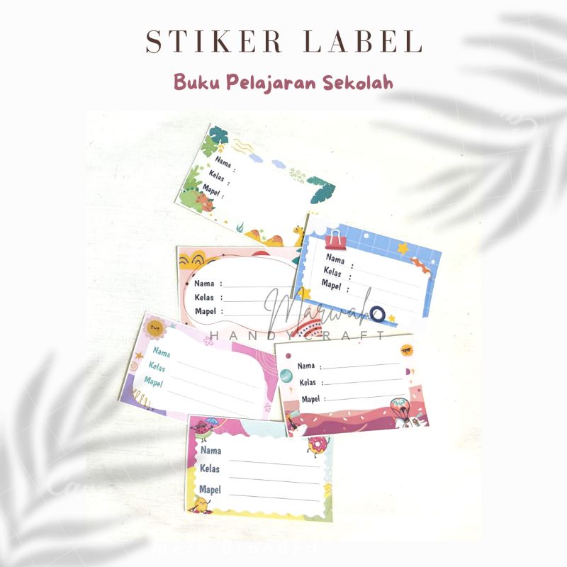 

Stiker Label Buku Pelajaran isi 5 pcs Sticker Label Buku Pelajaran