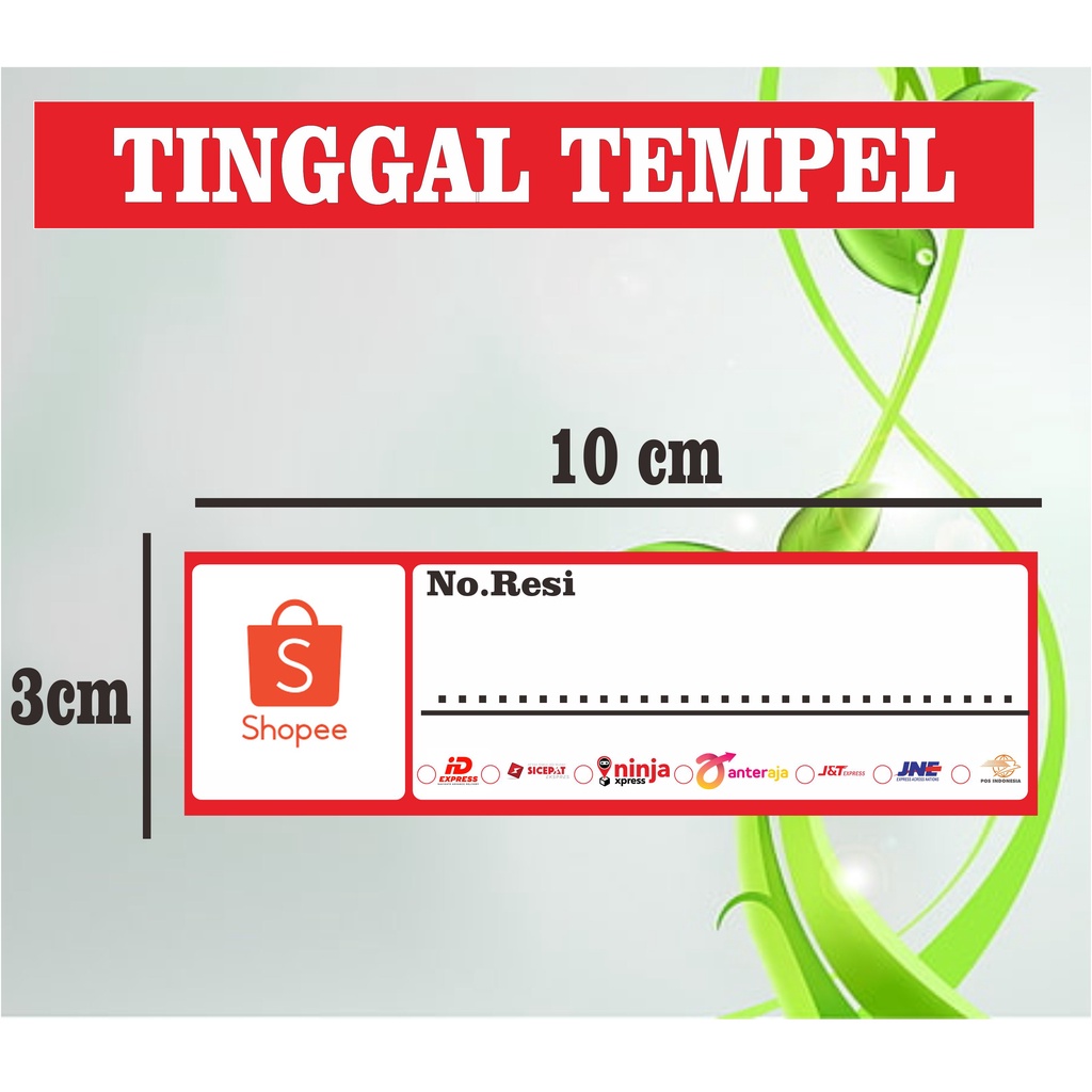 

(ISI 100 PCS) STIKER RESI PENGIRIMAN / SHOPEE / E-COMMERCE