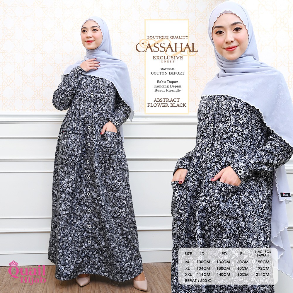 RESTOK CASSAHAL~ GAMIS MUSLIM QUAIL HIJAB