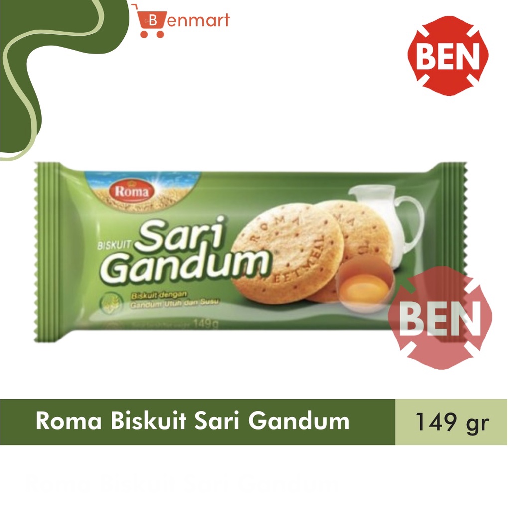 

Roma Biskuit Sari Gandum 149g 149gr 149 g gr - Susu Hijau Pak Dus