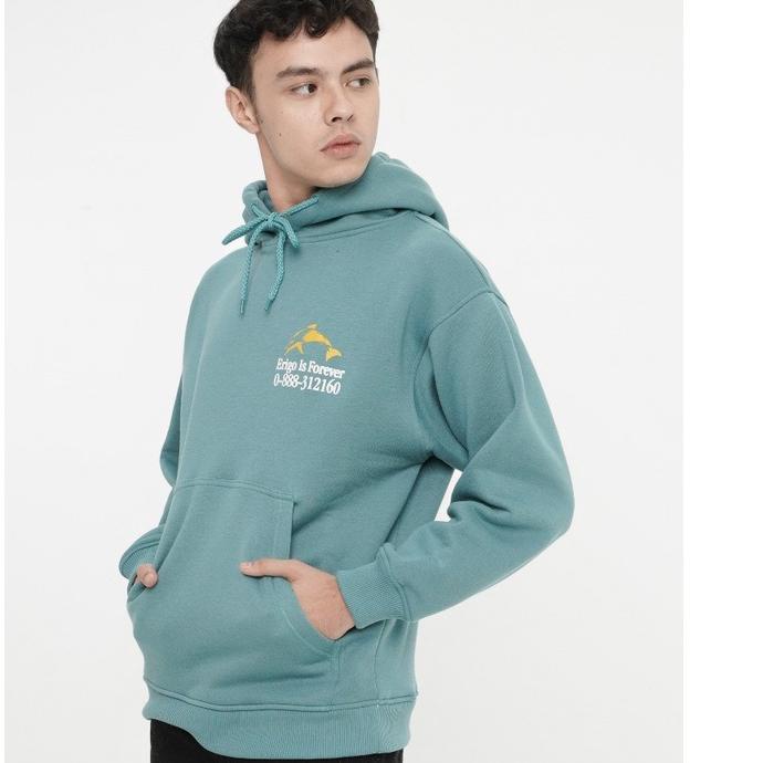 Terbagus.. Erigo Hoodie Hapiness Teal Green