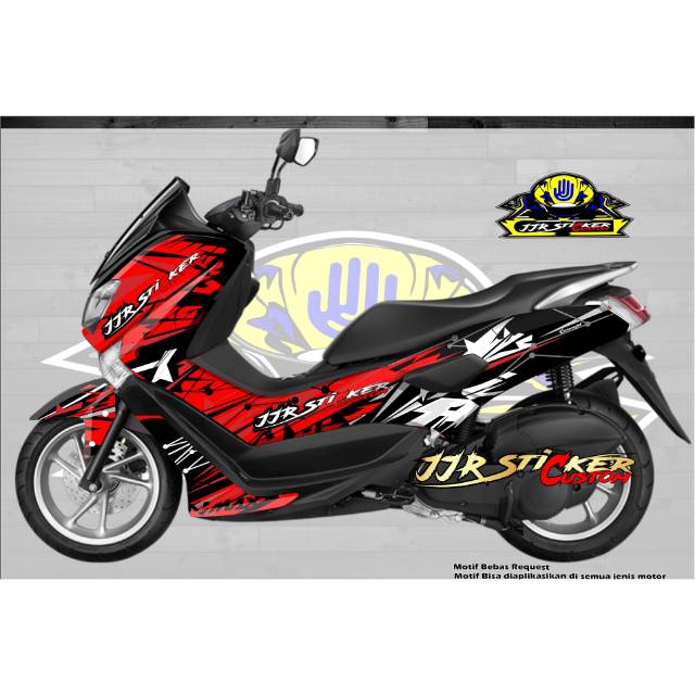 Decal Nmax Merah Hitam