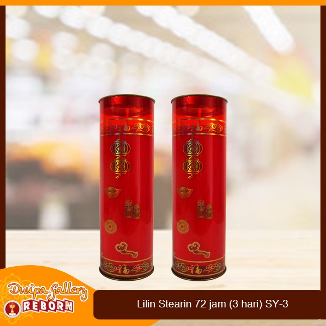 Lilin Stearin Doa Puja Sembahyang Merah 72 jam (3 hari)