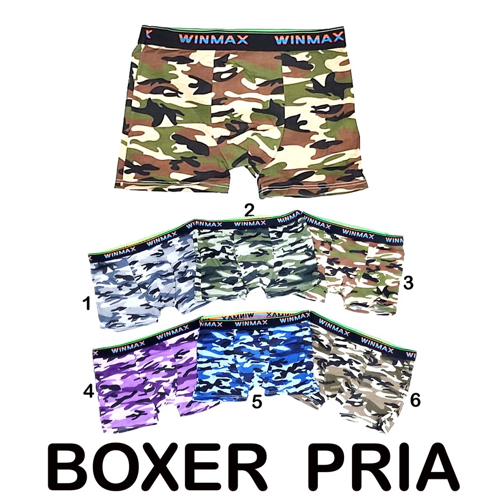 Boxer ANAK REMAJA WINMAX Motif ARMY SMALL CUTTING.