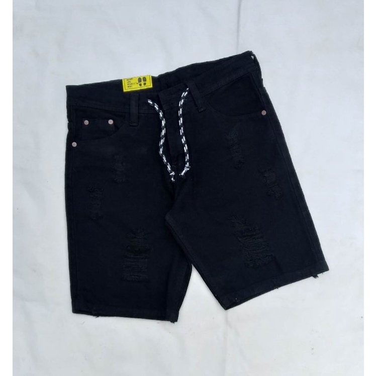 [Bisa COD] Celana Jeans Pendek Sobek Pria Wisker Jeans Pendek Ripped Pria Premium Distro NEW