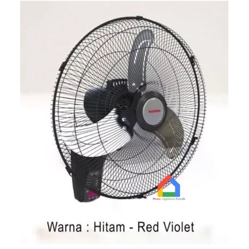 Kipas Angin Dinding Maspion Power Fan Remote PW 1811 RC / Wall Fan Maspion PW1811RC