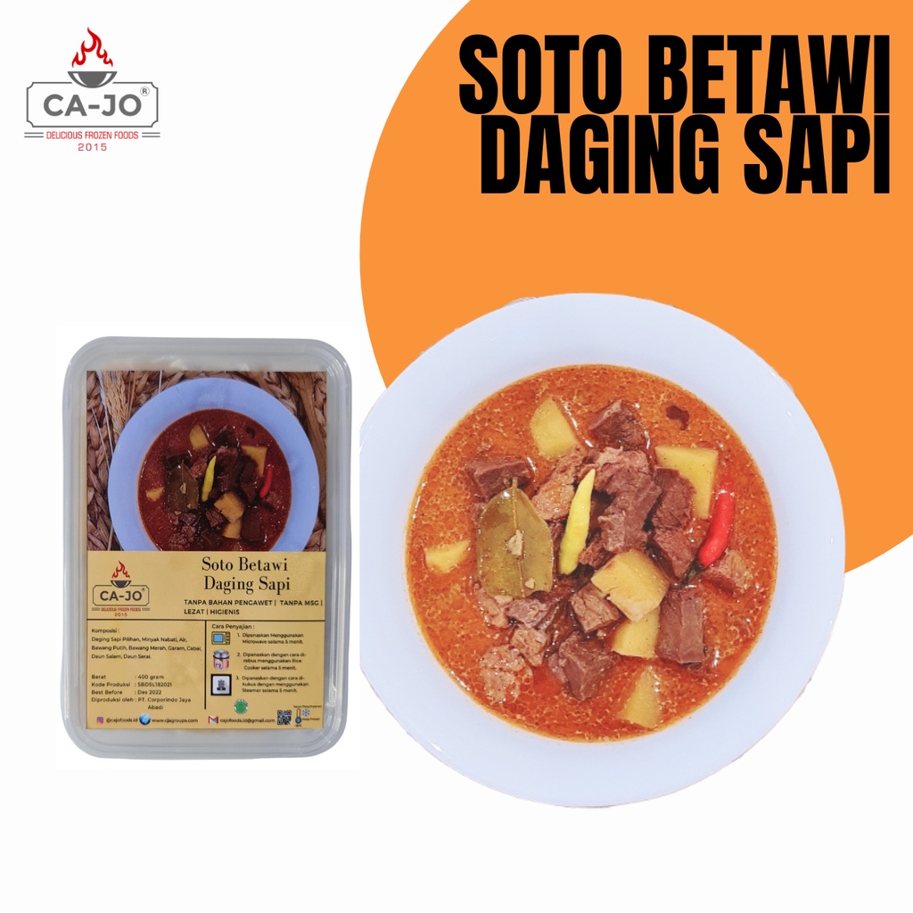 

CA-JO Frozen Food / Soto Betawi Daging Sapi / Makanan Instan