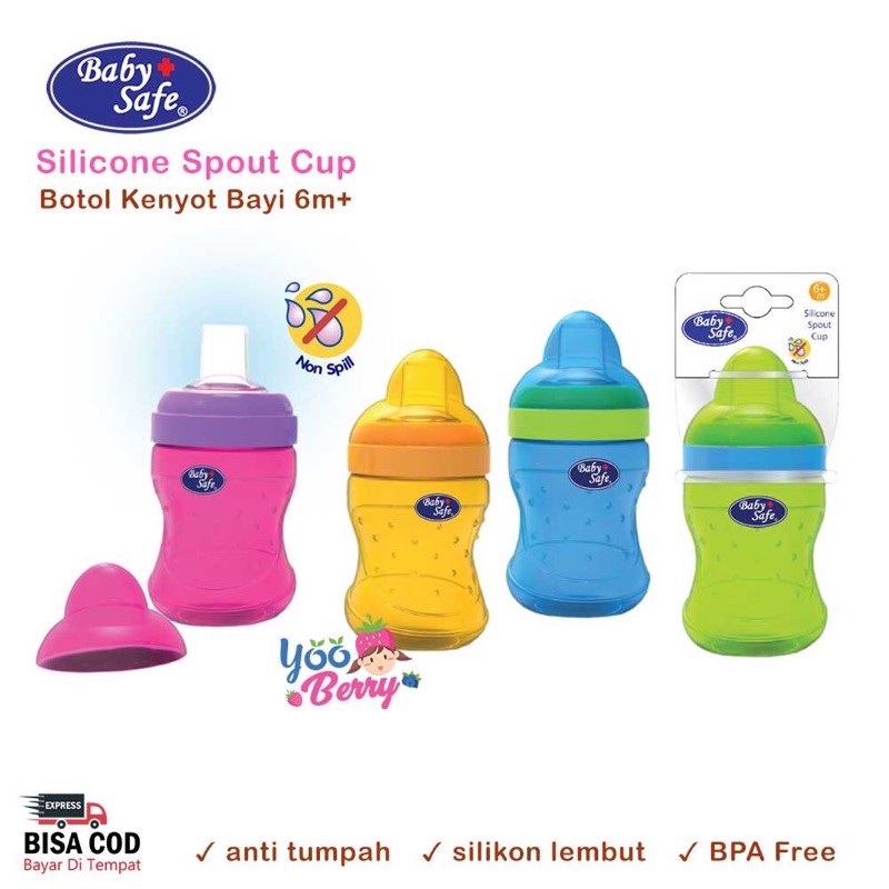 Baby Safe Cup Soft Spout AP015 - Gelas Cangkir Minum Bayi Silikon