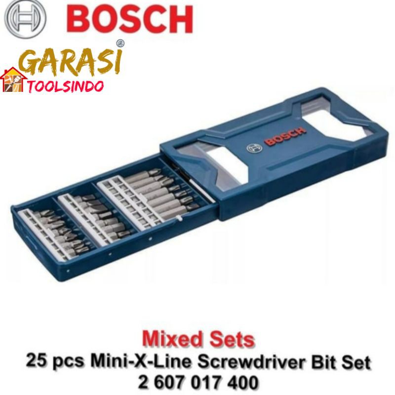 mata obeng set 25 pcs BOSCH x line 25 pcs mata bor obeng screwdriver bit set