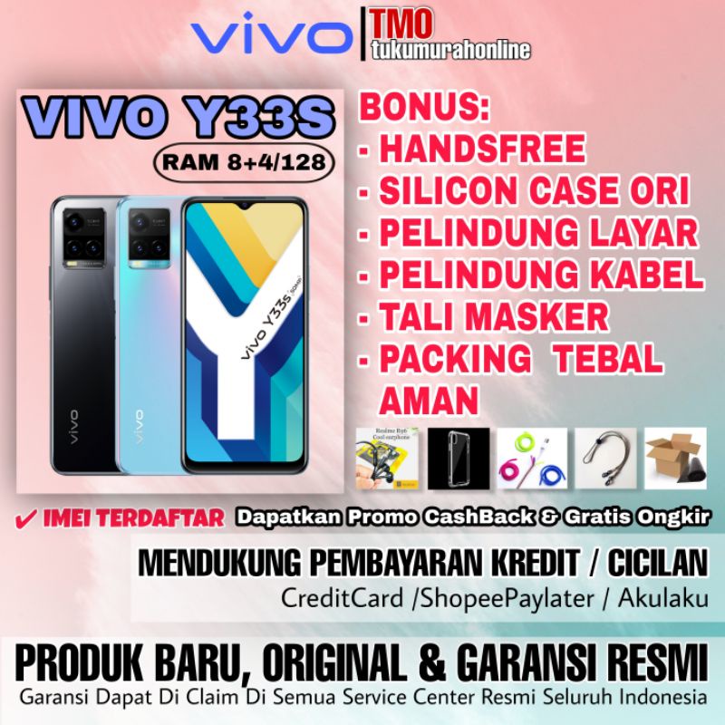 VIVO Y33S RAM 8 + 4/128 BARU GARANSI RESMI