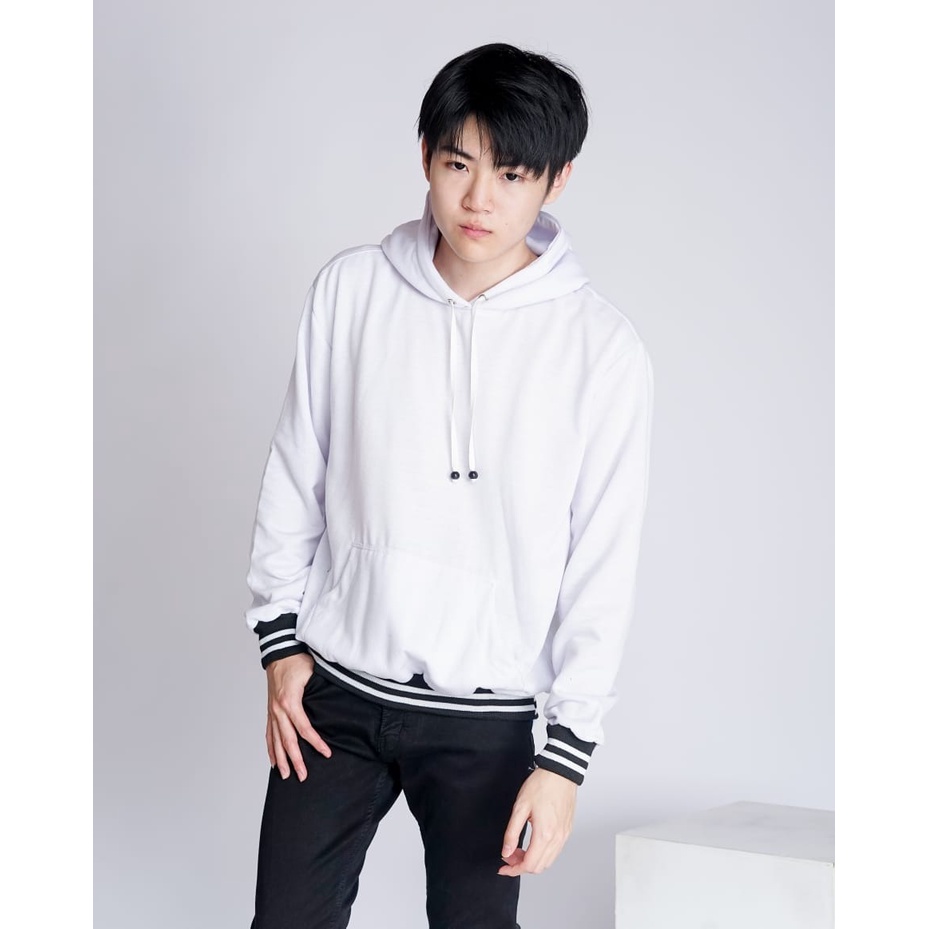 Asgard777 - Sweater Hoodie BASIC PUTIH hoodie cowok