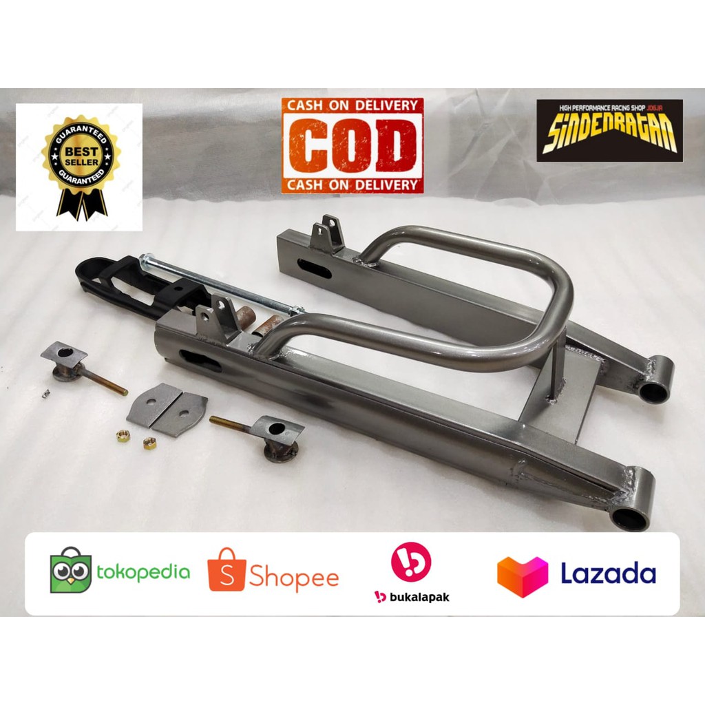 Capit Urang Oval Swing Arm Oval Rx King Lengan Ayun Besi Tebal Silver Metalic