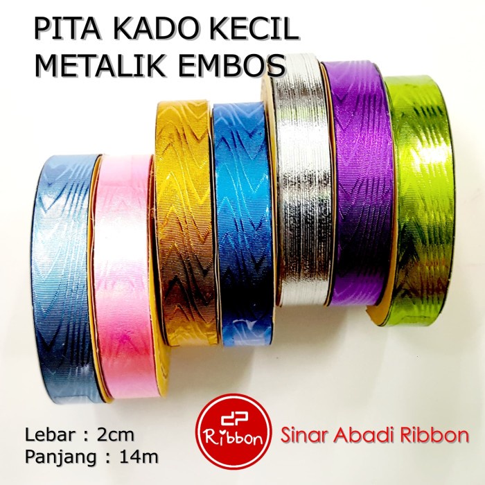 Jual 1 Roll Pita Kado Jepang Metalik Embos Jepang Plastik Kertas Ribbon