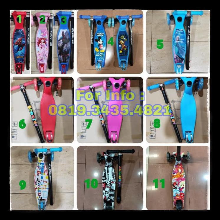 DISKON Scooter Skuter Motif Anak Otopet