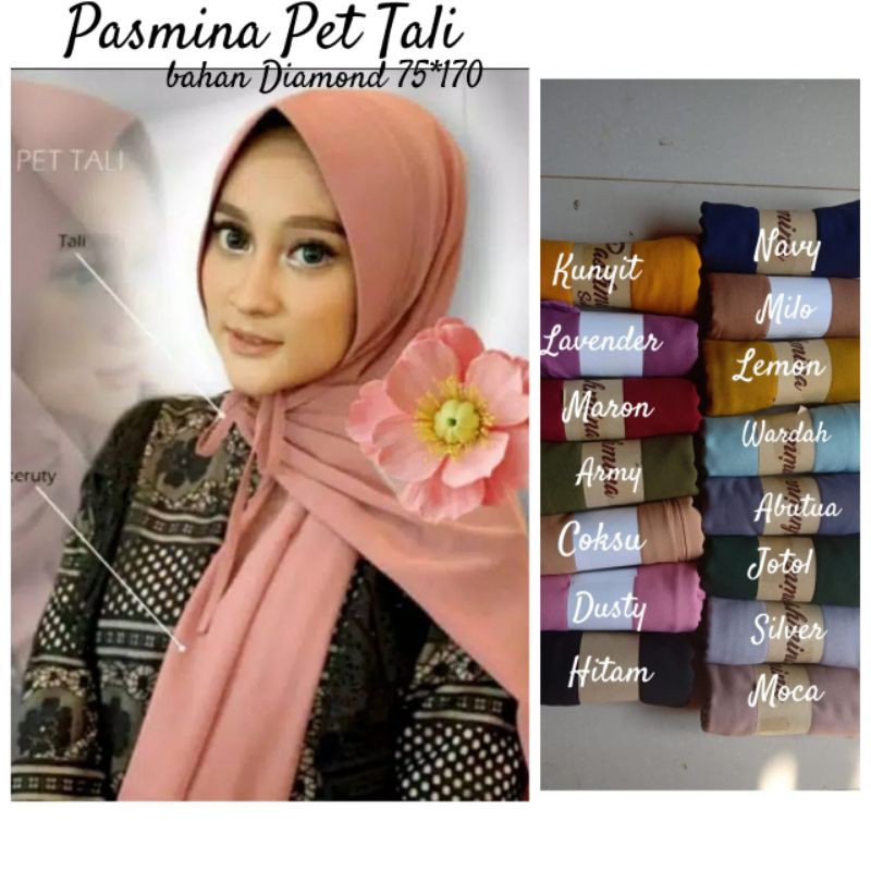 Hijab Pashmina Pet Tali